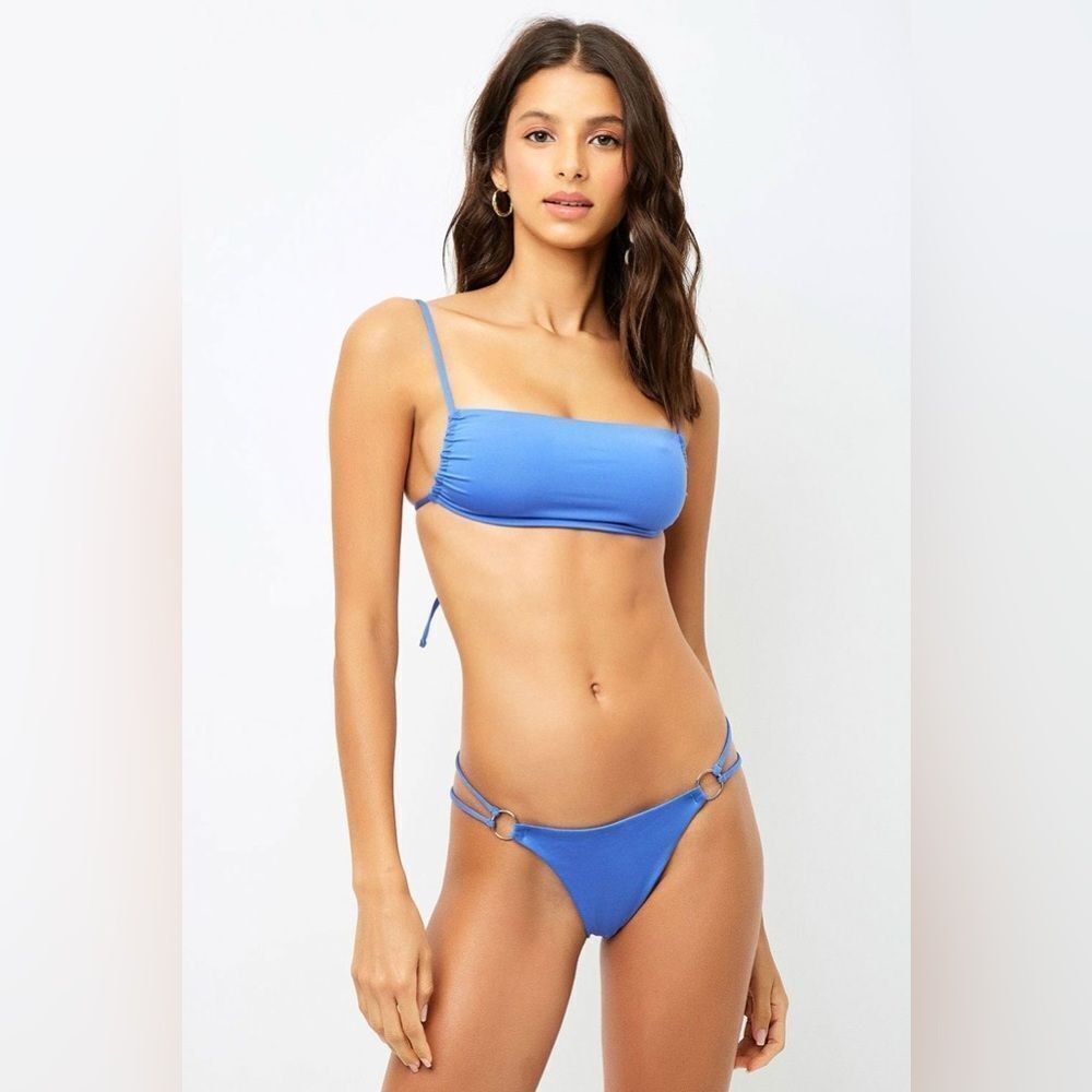 Frankie’s Bikinis blue Kailyn bikini set